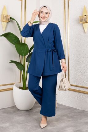 Kadın Lina Tesettür İkili Takım Zümrüt Yeşil Image 2