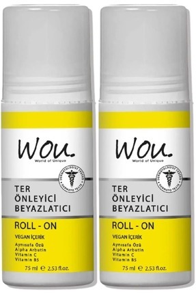 Roll-On Unisex Deodorant 75ML Ter Önleyici Beyazlatıcı (2 Li Set) Image 0