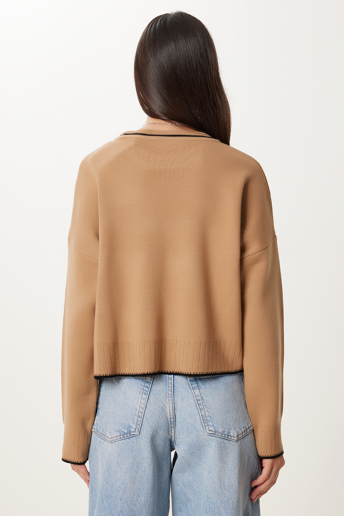 ژاکت بافتنی پایه بیسکویت زنانه PF00010