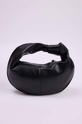 Siyah Kadın Mini Oval Omuz Çanta TAKSS25OC00068 Image 2