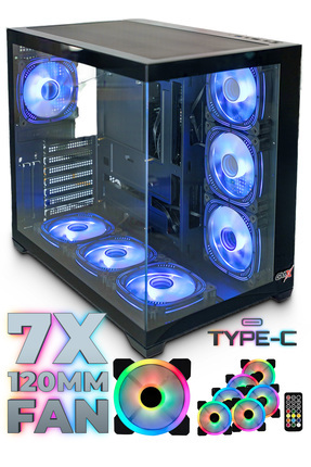 Gamx Puncher 7x12 Fan Rgb Kumandalı Akvaryum Gaming Kasa Image 0