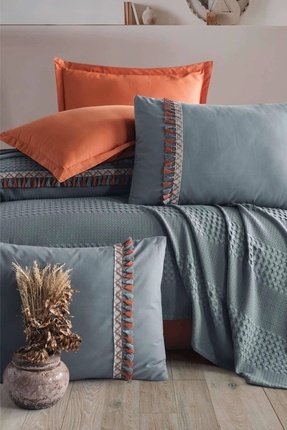 Butik Tek Kişilik Püsküllü Pike Takımı Bohamline Image 0