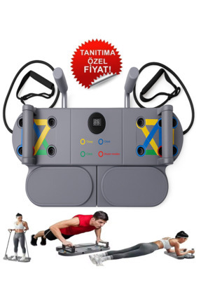 ST-3 Çok Fonksiyonlu Şınav Barfiks Tahtası 3IN1 AradaEgzersiz Aleti Fitness Tahtası Direnç Bandı Image 0