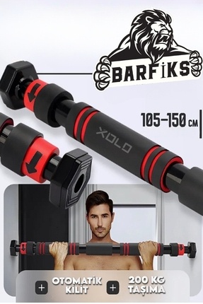 Barfiks 105-150cm Profesyonel Kapı Barı Koridor Barfiks Çubuğu Tam Kauçuk Çelik Image 0