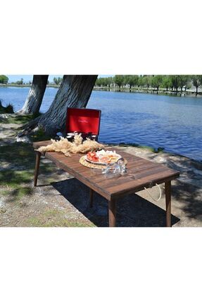Ahşap Kamp Masası Katlanabilir Model Piknik Ve Bahçe Masas Ayak Boyu Net 60 Cm Image 0