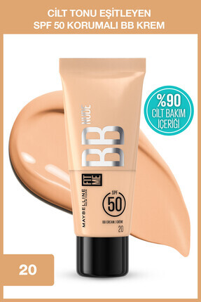 Fit Me Nude Cilt Bakımı Etkili Nemlendirici SPF50 BB Krem - 20 Image 0