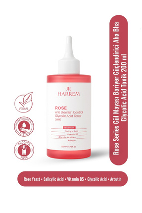 Rose Series Gül Mayası Bariyer Güçlendirici Aha Bha Glycolic Acid Tonik 200 ML Image 0