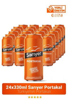 Sarıyer Portakal Aromalı Gazoz 330ml x 24 Adet Image 0