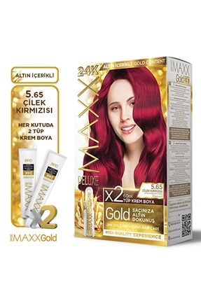 Golden 5.65 Çilek Kırmızısı 24k Altın Içerikli Set Boya Image 0