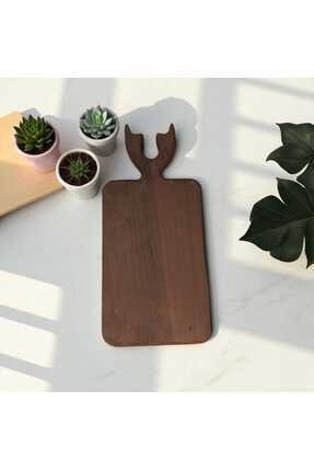 El Yapımı Geyik Boynuzlu Sunum Tahtası 34x14 cm – Özel Tasarım Servis & Kahvaltılık Tahta Image 0
