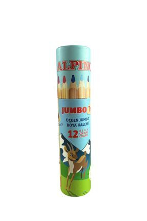 Jumbo Kuru Boya 12 Renk Tüplü (AL-2233) Image 0
