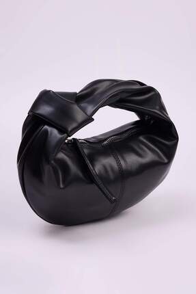 Siyah Kadın Mini Oval Omuz Çanta TAKSS25OC00068 Image 1