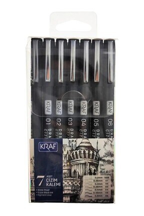 222 DRAWING PEN ÇİZİM KALEMİ SETİ 7'Lİ Image 0