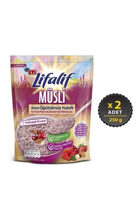 Lifalif İnce Öğütülmüş Müsli Hibiskuslu 250 g x 2 Adet Image 0