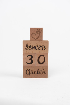 5'li Seçenekli ve Simgeli Ahşap Blok Seti Image 0