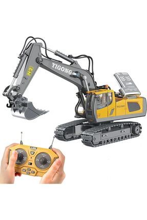 Uzaktan Kumandalı 680° Rotasyon Ekskavatör Premium Model Metal Hareketli Kepçe Oyuncak Image 0