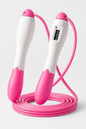 Atlama İpi Uzunluk Ayarlanabilir Mekanik Sayaçlı Ayarlı Göstergeli Atlama İpi Jump Rope Pembe 5006 Image 0
