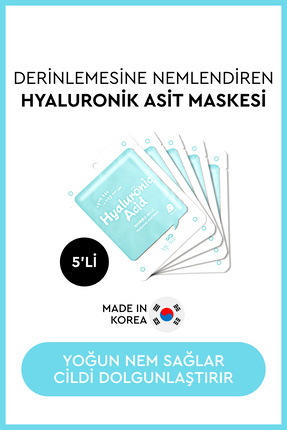 On Hyaluronic Acid Mask Hyalüronik Asit Özlü Yüz Maskesi 5'li Image 0