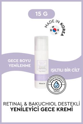 Retinal Ve Bakuchiol Destekli Yenileyici Gece Kremi 15g Image 0