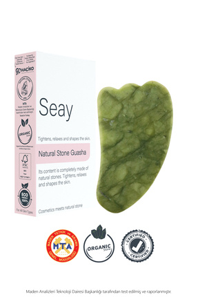 Yeşim Taşı (JADE) Tırtıklı Melek Kanadı Gua Sha Yüz Masaj Aleti Değerli Doğal Taş Sertifikalı Image 0
