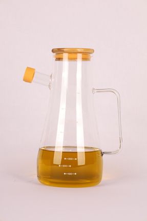 Bambu Kapaklı 900ml Borosilikat Cam Yağlık Keyfi Sepet En Keyifli Sepet Image 0