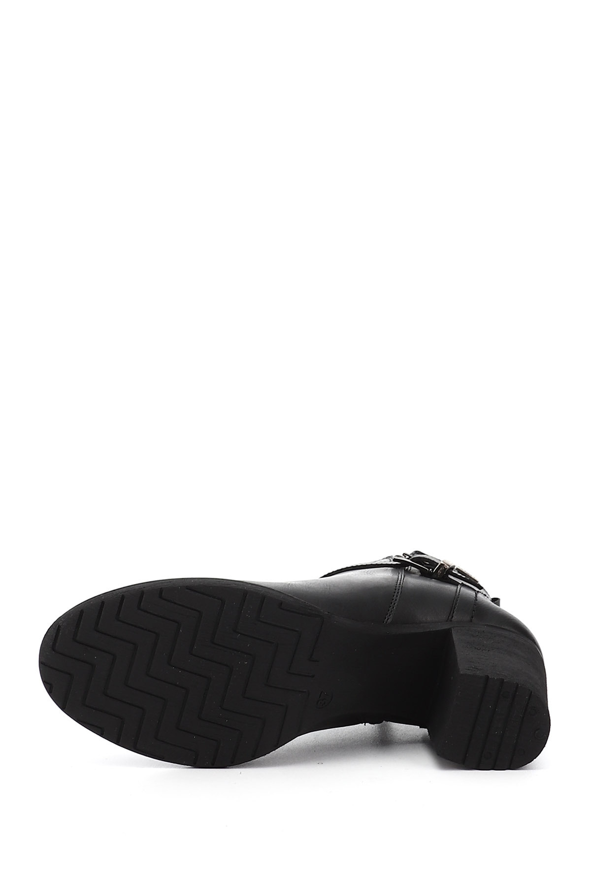 چکمه های پاشنه ضخیم مشکی زیپ دار زنانه/دخترانه