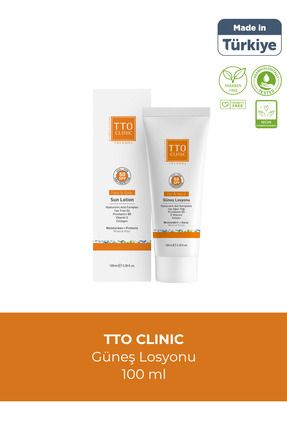 Clinic Güneş Losyonu 100 ml (AKNELİ- ROZALI CİLTLER İÇİN) (ÇAY AĞACI YAĞI / TEA TREE OIL) Image 0