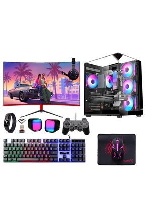 Tx6391 Ryzen 5 5500 32GB 1TB NVMe SSD 8GB RX580 23.8 Curved Monitör Oyun Hazır Sistem Image 0