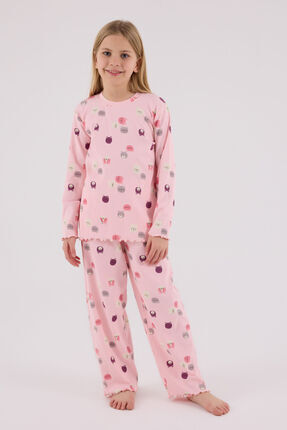 Kız Çocuk Pembe Pijama Takımı Image 1