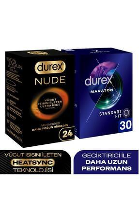 Nude Ultra İnce 24’lü + Maraton Geciktiricili Standart Fit Prezervatif 30’lu Set Image 0