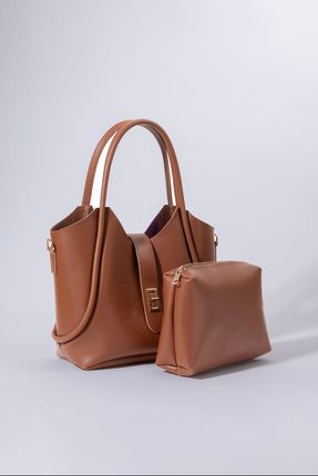 YAVRU ÇANTA EKSTRALI ÖNÜ KİLİT DETAYLI KADIN TABA OMUZ ÇANTASI EN;30CM BOY;25CM GENİŞLİK;12CM Image 0