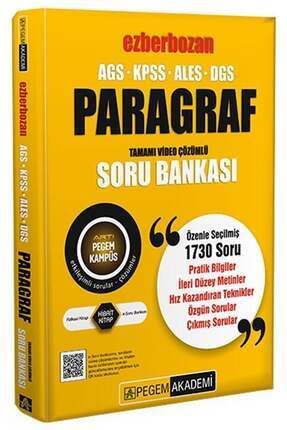 AGS-KPSS-ALES-DGS Ezberbozan Paragraf Tamamı Video Çözümlü Soru Bankası Image 0