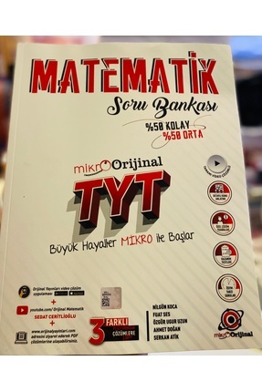 MİKROORJİNAL TYT MATEMATİK 2025-26 GÜNCEL BASKI Image 0