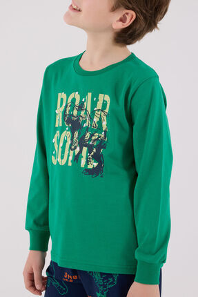 Erkek Çocuk Yeşil Pijama Takımı Image 3
