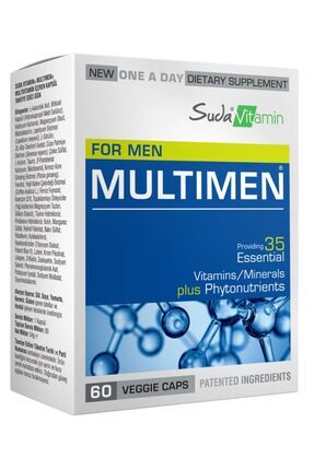 Multimen Erkek Multivitamin Enerji&Bağışıklık Kırmızı Kore Ginseng ve Maca İçeren 60 Bitkisel Kapsül Image 0