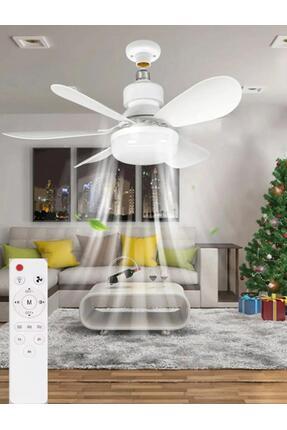 6 Kanat Tavan Vantilatörü Led Işık - 3 Renk Işık Modu, 3 Kademe Hız Modu, Kumandalı Fan35w Image 0