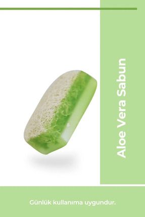 Doğal Kabak Lifli Aloe Vera Özlü Banyo Duş Yüz Sabunu Image 0
