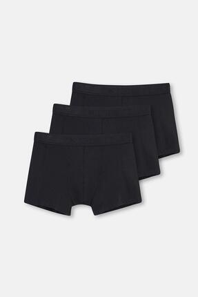 Siyah Basic Modal 3'lü Boxer Image 0