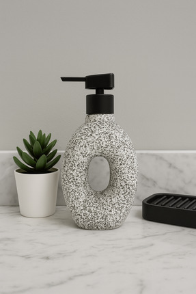 Porselen Sıvı Sabunluk - Tezgah Üstü Banyo Mutfak Lavabo Sabunluğu 300ml Image 0