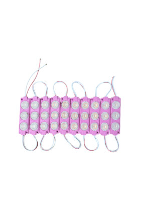 Camlı Parmak Led Lamba Pembe 12 v Su Geçirmez 10'lu 3m Bantlı Kesilebilir Image 0
