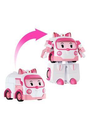 Sesli ve Işıklı Robocar Poli Büyük Transforming Robot Amber Image 0