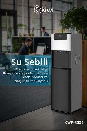 Su Sebili Gizli Damacanalı ( Sıcak -Soğuk -Ilık ) Kwp-8555 Siyah Image 0