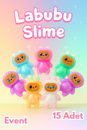 Labubu Hazır Slime 15'li Slime Ele Yapışmaz Hazır Slaym Renkli 15 Adet Image 0