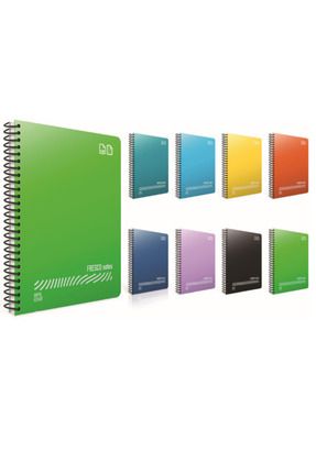 FRESCO SPİRALLİ PLASTİK KAPAK DEFTER A4 72YP DÜZ ÇİZGİSİZ Image 0