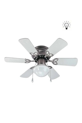 6 Kanatlı Beyaz Nikel Dekoratif Tavan Latörü 60w Kcf278 Image 0