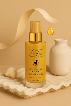 Le Feu Beauté Altın Işıltılı Kuru Yağ 75ml - Nemlendirici & Parlatıcı Image 4