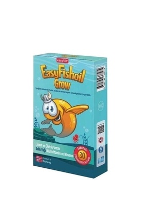 Easy Fish Oil Grow Limon Ve Çilek Aromalı Balık Yağı 30 Adet Çiğnenebilir Jel Form Image 0