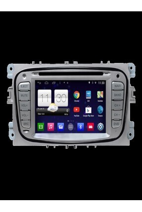 Ford Connect, Mondeo Ve Focus Için Uyumlu Oval Gri Android Multimedya Teyp - 4gb Ram, 64gb Hafıza Image 0