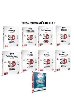 2026 3D YAYINLARI TYT TÜM DERSLER KONU ANLATIM SETİ+MEGA DENEME HEDİYE Image 0