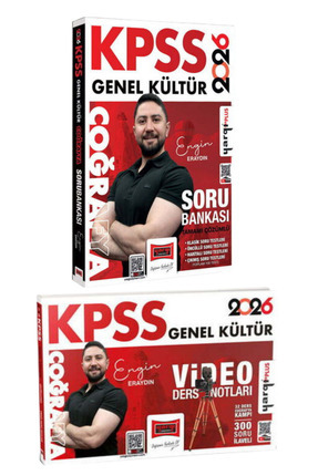 2026 KPSS Genel Kültür Tamamı Çözümlü Coğrafya Soru Bankası+Video Ders Notları-2 KİTAP-SET Image 0